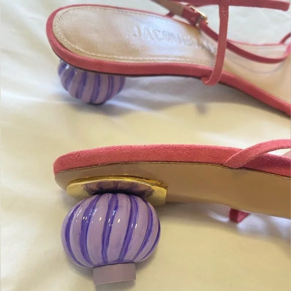 Jacquemus Pink les Sandales Manosque Heeled Sandals - Picture 6 of 8